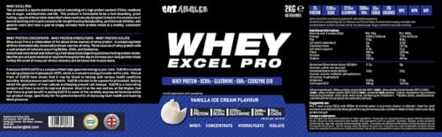 Out Angled Whey Excel Pro Whey Protein Powder Vanilla Flavour, 2kg, 66 Servings, High Protein Powder OUT ANGLEDBuy Supplements Australia