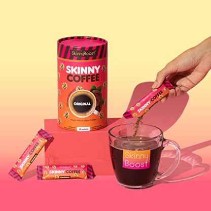 Skinny Boost Skinny Coffee- (Unflavored) Instant Sticks Made with Arabica Coffee, Garcinia SkinnyBoostBuy Supplements Australia