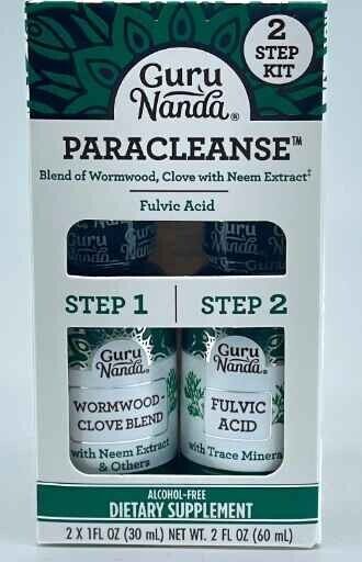 GuruNanda Paracleanse with Wormwood, Clove & Fulvic Acid with Neem Extract - 2 Step GuruNandaBuy Supplements Australia