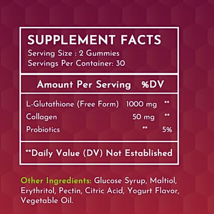 Glutathione Gummies | with Marine Collagen | 1050mg per Serving | Antioxidant Support SunshyneBuy Supplements Australia