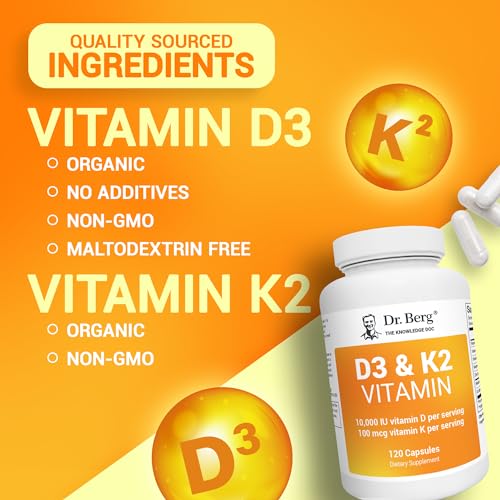 Dr. Berg's Vitamin D3 K2 Supplement w/MCT Oil - Includes 10,000 IU of Vitamin D3 Dr. Berg NutritionalsBuy Supplements Australia