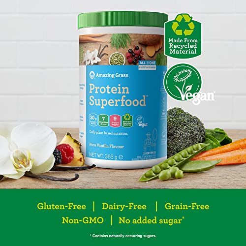 Amazing Grass Protein Superfood, Organic Vegan Protein Powder with Fruit and Vegetables Amazing GrassBuy Supplements Australia