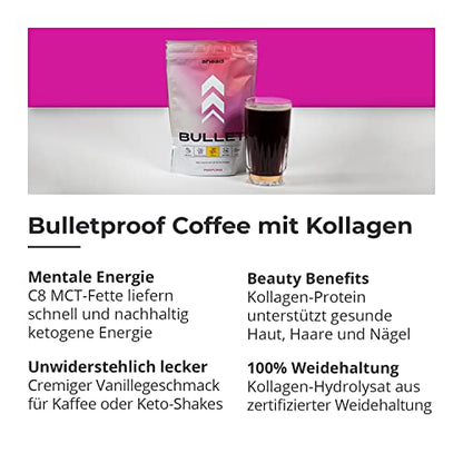 ahead BULLET | C8 MCT Powder with Collagen Powder - Vanilla - 300g - Perfect for Bulletproof Coffee aheadBuy Supplements Australia