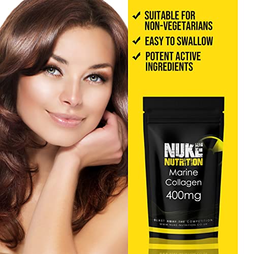 Nuke Nutrition Marine Collagen Capsules - 400mg - 60 Capsules - High Strength Collagen Nuke NutritionBuy Supplements Australia