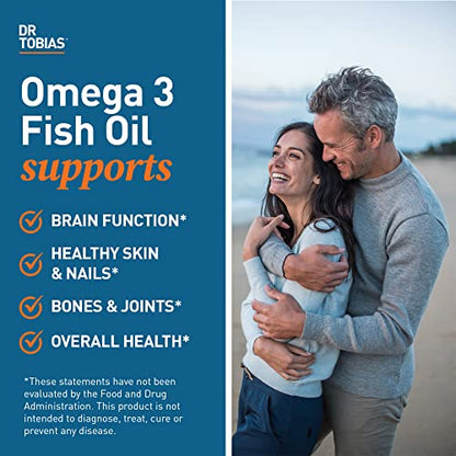 Dr. Tobias Omega-3 Fish Oil, Triple Strength, Supports Brain & Heart Health, 2000 mg Dr. TobiasBuy Supplements Australia