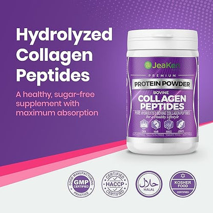 JeaKen - Unflavored Collagen Peptides Powder from Grass-Fed Bovine Sources - Sugar-Free Hydrolyzed Collagen JeaKenBuy Supplements Australia