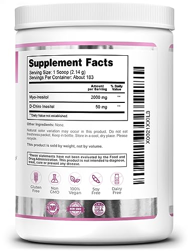 Zazzee PREGNOSITOL Powder, 183 Servings, 6 Month Supply, Premium Myo-Inositol ZazzeeBuy Supplements Australia