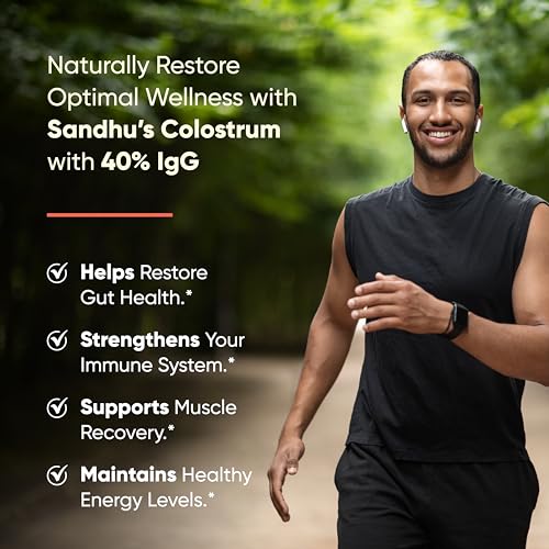 Sandhu's Pure Bovine Colostrum Powder Supplement for Humans |𝟰𝟬% 𝗜𝗴𝗚 Highly Sandhu'sBuy Supplements Australia