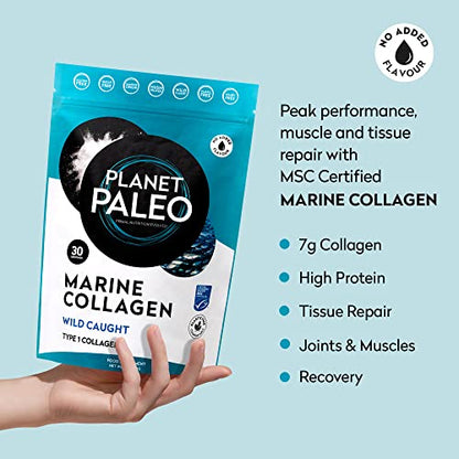 Pure Marine Collagen Powder (60 Servings, 450g) | for Healthy Skin, Hair and Nails, and Gut Health Planet PaleoBuy Supplements Australia