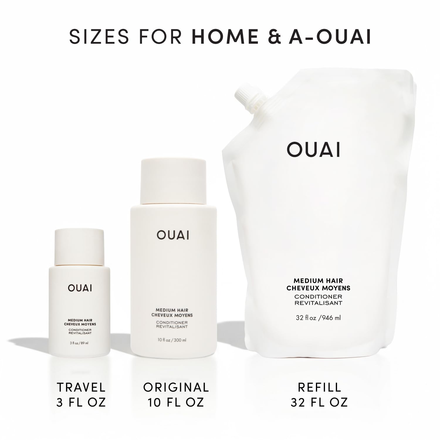OUAI Medium Conditioner Travel Size - Hydrating Hair Conditioner with Coconut Oil, Babassu Oil, and Keratin - Strengthens, Repairs and Adds Shine - Paraben and Phthalate Free Hair Care Products (3 Oz) OUAIBuy Supplements Australia