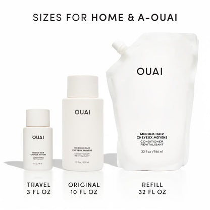 OUAI Medium Conditioner Travel Size - Hydrating Hair Conditioner with Coconut Oil, Babassu Oil, and Keratin - Strengthens, Repairs and Adds Shine - Paraben and Phthalate Free Hair Care Products (3 Oz) OUAIBuy Supplements Australia