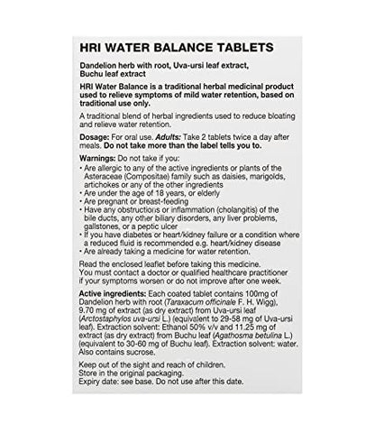 HRI Water Balance (Water Retention) THR - R- 60tabs HRIBuy Supplements Australia