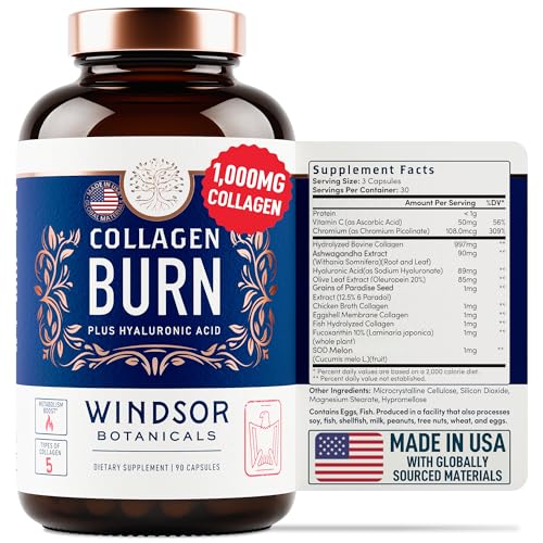 Thermogenic Multi Collagen Burn Capsules - Hydrolyzed Multi Collagen Complex Types 