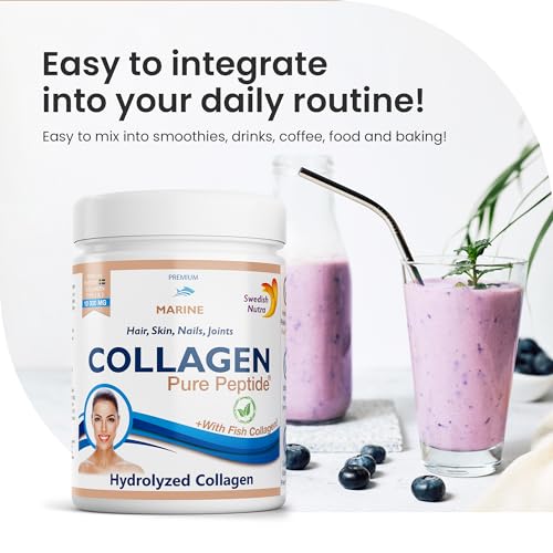 Swedish Nutra Powder Marine Collagen - Pack of 300g, 30 Day Supply | Minimize Fine Lines, Wrinkles & Improve Skin Elasticity | High Absorption Rate Swedish NutraBuy Supplements Australia