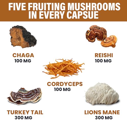 Zeus Naturals Lions Mane Capsules, Mushroom Supplement with Turkey Tail, Cordyceps Zeus NaturalsBuy Supplements Australia