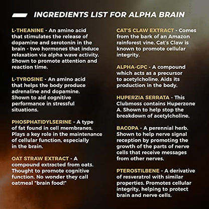 ONNIT Alpha Brain (120ct) - Over 1 Million Bottles Sold - Premium Nootropic Brain Sup ONNITBuy Supplements Australia