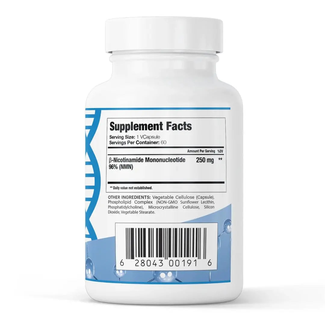 GenuinePurity - 250mg Liposomal NMN Supplement - 60 Vegan Capsules to Support NAD+ Production, Cellular Energy & Healthy Aging - Nicotinamide Mononucleotide for Metabolic Wellness & Immune Support GenuinePurityBuy Supplements Australia