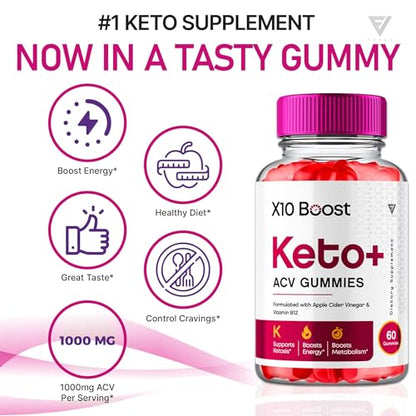 (2 Pack) X10 Boost Keto ACV Gummies, X10 Keto Boost Gummies Advanced Weight Loss FyvusBuy Supplements Australia
