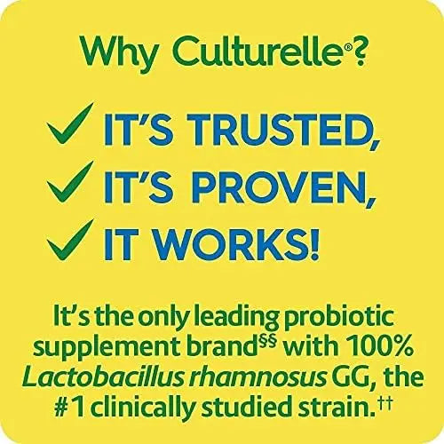 Culturelle Health & Wellness Daily Probiotic Supplement For Men & Women, Helps Support Your Immune System, Occasional Diarrhea, Gas & Bloating, 15 Billion CFUs, Non-GMO, 50 Count CulturelleBuy Supplements Australia