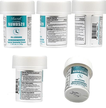 Ebanel 5% Lidocaine Numbing Cream, 2-Pack Pain Relief Burn Itch Numb Cream, Maximum Strength Topical Anesthetic with Allantoin, Vitamin E for Local and Anorectal Uses, Hemorrhoid Treatment EbanelBuy Supplements Australia