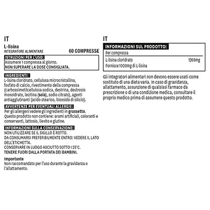 Natures Aid L-Lysine 1000 mg, High Potency Essential Amino Acid, Vegan, 60 Tablets natures aidBuy Supplements Australia