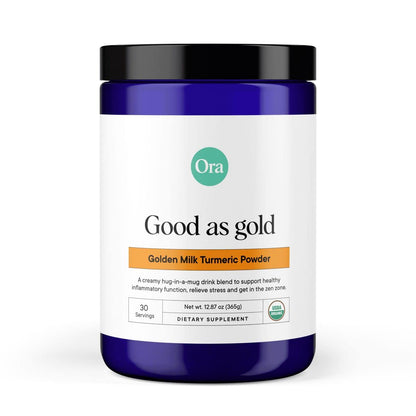 Ora Organic Golden Milk Powder - Ayurvedic Turmeric Powder with Organic Adaptogens - Ashwagandha, Reishi and Ginger | Organic, Gluten-Free, Soy-Free, Vegan, Non-GMO - Maple & Vanilla, 30 Servings Ora OrganicBuy Supplements Australia