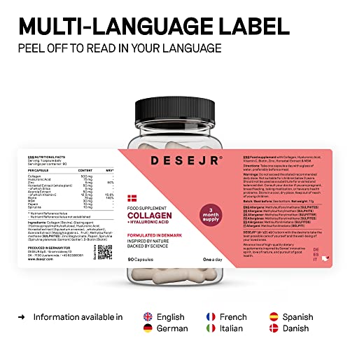 DESEJR Collagen & Hyaluronic Acid 90 Capsules (3 Months) DESEJRBuy Supplements Australia