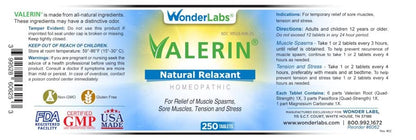 Valerian Natural Relaxant for Tension Relief, Stress Relief, Leg Cramp Relief and Other Muscle Cramps Magnesium, Passion Flower, & Valerian Root Muscle Relaxant - (90ct) Wonder LaboratoriesBuy Supplements Australia