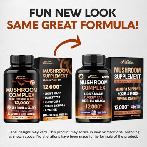 Mushroom Supplement - Organic Lion's Mane | Turkey Tail | Chaga | Cordyceps | Reishi NUTRAHARMONYBuy Supplements Australia