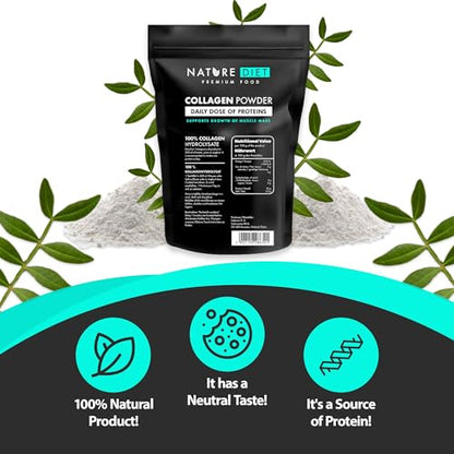 Nature Diet - Collagen Powder 600 g | Hydrolysate | Unflavored | Collagen Peptides | Source of Protein Nature DietBuy Supplements Australia