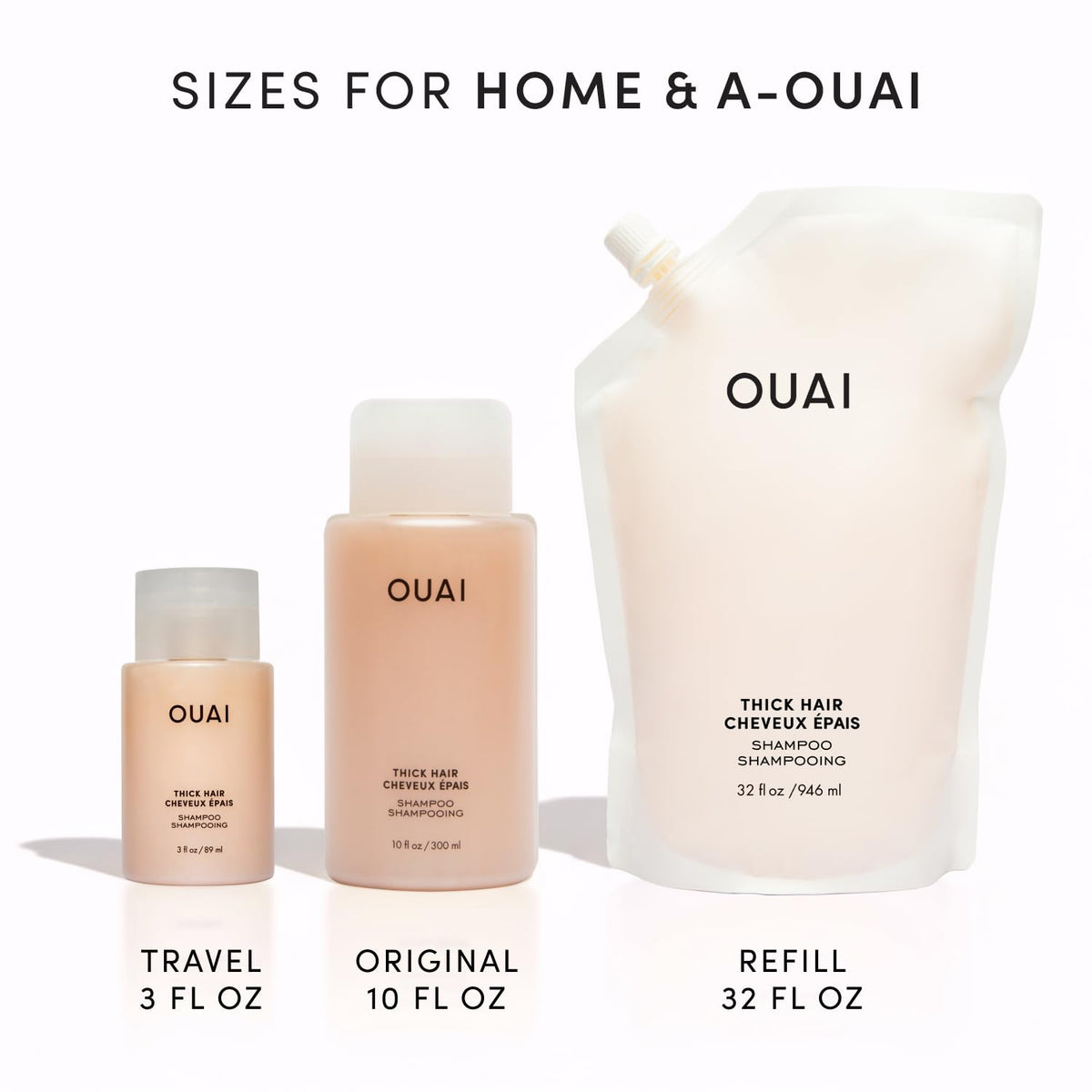 OUAI Thick Shampoo Refill - Moisturizing Shampoo with Keratin, Marshmallow Root, Shea Butter & Avocado Oil for Thick Hair - Strengthens & Hydrates - Paraben, Phthalate & Sulfate Free (32 Fl Oz) OUAIBuy Supplements Australia