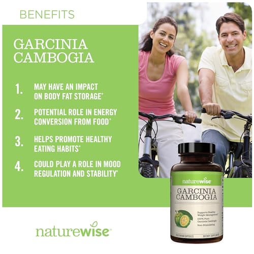 Naturewise Garcinia Cambogia with Pure Garcinia Cambogia Extract, 60% HCA Concentrati NatureWiseBuy Supplements Australia