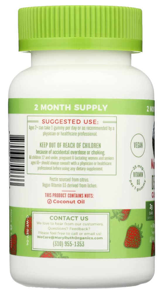Mary Ruth's Vitamin D3 & B12 Gummies, 60 CT MARYRUTH'SBuy Supplements Australia