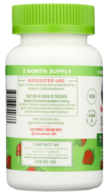 Mary Ruth's Vitamin D3 & B12 Gummies, 60 CT MARYRUTH'SBuy Supplements Australia