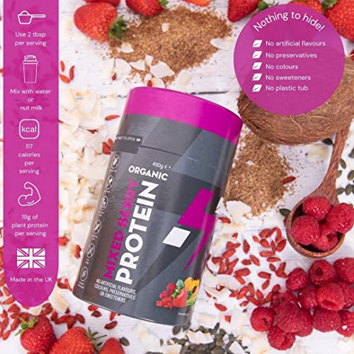 Hylife Nutrition - Organic Protein Powder - Mixed Berry Vegan Protein Powder (450g - 15 Servings) Hylife NutritionBuy Supplements Australia