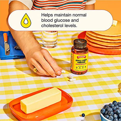 Bragg Apple Cider Vinegar Capsules - Vitamin D3 & Zinc - 750mg of Acetic Acid – Immune BraggBuy Supplements Australia