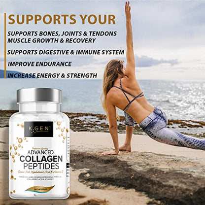 Pure Collagen Supplements Capsules Grass Fed Advanced Multi Collagen Peptides K GEN rejuvenation nutritionBuy Supplements Australia