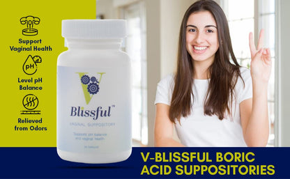 V Blissful Boric Acid Suppository & Soothing Vaginal Solution for Yeast Infection & Bacterial Vaginosis V BlissfulBuy Supplements Australia