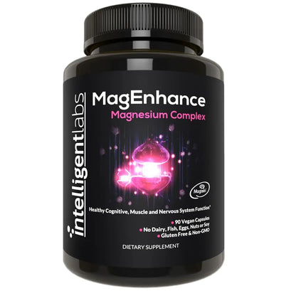 Intelligent Labs MagEnhance Magtein Magnesium Complex Supplement L-Threonate with Magnesium Glycinate and Taurate, 90 Capsules Intelligent Labs canada supplements