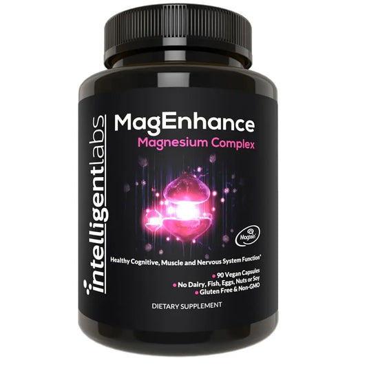 Intelligent Labs MagEnhance Magtein Magnesium Complex Supplement L-Threonate with Magnesium Glycinate and Taurate, 90 Capsules Intelligent Labs canada supplements