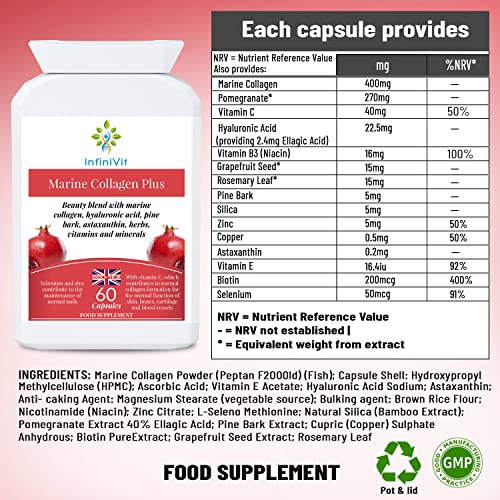 InfiniVit Marine Collagen Plus Blend Capsules - Hair Growth Enhancer with Enriched Vitamin C and Vitamin E InfiniVitBuy Supplements Australia