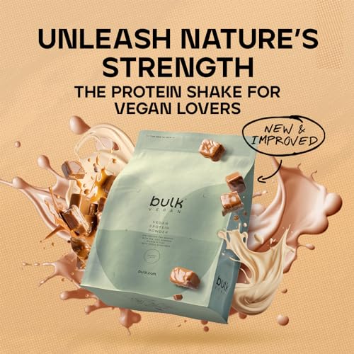 Bulk Vegan Protein Powder, Caramel Latte Flavour, 500 g, New & Improved Formula, 14 Servings BulkBuy Supplements Australia