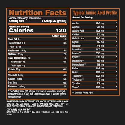 BPI Sports ISO HD Isolate Protein Chocolate Brownie - 69 Servings, 5.4 pounds BPI SportsBuy Supplements Australia