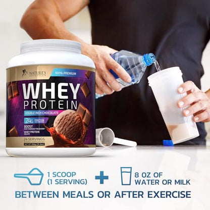 Whey Protein Powder 24g - Chocolate Ice Cream Whey Isolate Protein for Muscle Growth Nature's NutritionBuy Supplements Australia