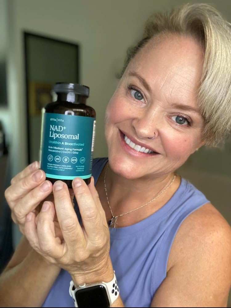 Liposomal NAD+ Supplement - Resveratrol, Urolithin A, CoQ10 & Muira Puama (Made in USA) NAD Supplement for Natural Energy, Brain Fog, Digestion, Detox, Gut Health, Microbiome, NR NMN Replacement Etta VitaBuy Supplements Australia