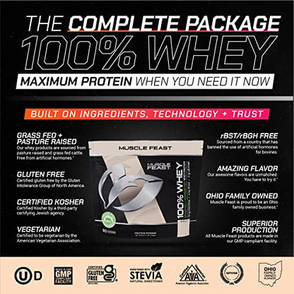 Muscle Feast 100% Grass-Fed Whey Protein, Pastured Raised Hormone Free All Natural Muscle FeastBuy Supplements Australia