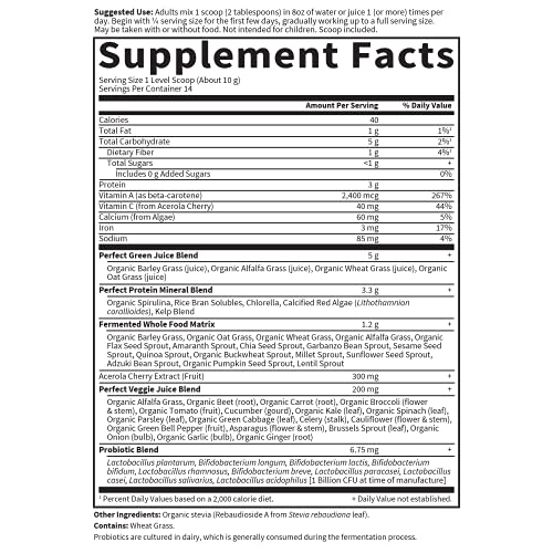 Garden of Life Perfect Food Super Green Formula - 14 Servings | 45 Superfoods, Greens Garden of LifeBuy Supplements Australia