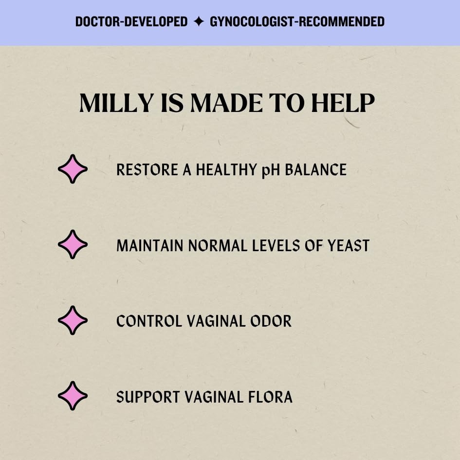 Milly Health Boric Acid Vaginal Suppositories - Restores pH Balance and Supports Odor Control Milly Female HealthBuy Supplements Australia