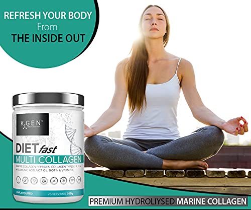 K-GEN Multi Collagen Peptides Powder Hydrolyzed Grass Fed Bovine, Wild Caught Marine | Advanced Diet Collagen Types I, III, IV & V Hyaluronic K GEN ketogenic enhancementBuy Supplements Australia