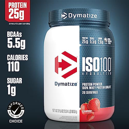 Dymatize ISO100 Hydrolyzed Protein Powder, 100% Whey Isolate Protein, 25g of Protein DymatizeBuy Supplements Australia